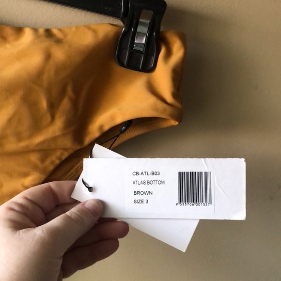 Code B Brown Atlas Bikini Top & Bottom Size 3 - Picture 2 of 9